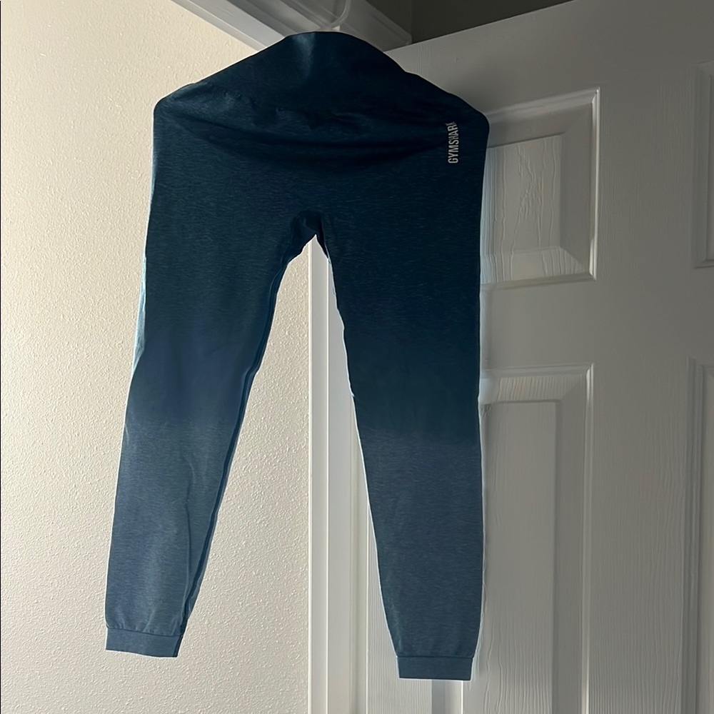 Gymshark Blue Track Pants with Tapered Ankle